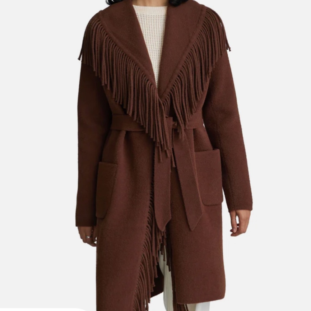 NVLT Mink Eyelash Fringe Coatigan